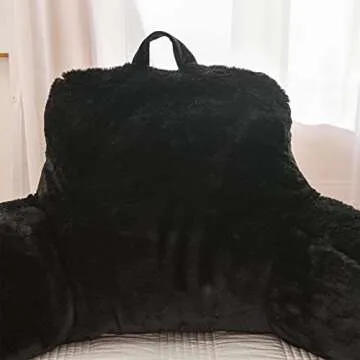 A Nice Night Faux Fur Reading Pillow for Comfort and Support