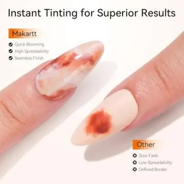 Makartt Clear Blooming Gel 15ml UV LED Soak Off Nail Art Polish for Spreading Effect Marble Nail Polish Gel Paint Nail Designs for DIY Color Flower Watercolor Magic Beauty Gift