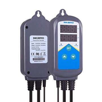 Inkbird Freshwater Saltwater Aquarium Heater with Probe Thermostat and Thermometer