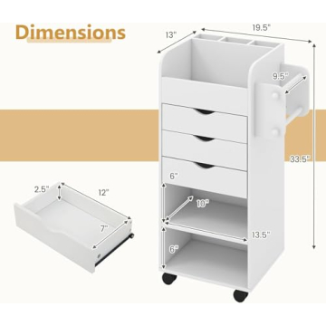 Tangkula Storage Drawer Cart for Organizing Your Space