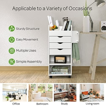 Tangkula Storage Drawer Cart for Organizing Your Space