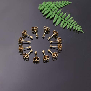 ORAZIO Tiny 2mm Stainless Steel Stud Earrings for Men & Women