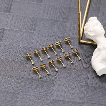 ORAZIO Tiny 2mm Stainless Steel Stud Earrings for Men & Women