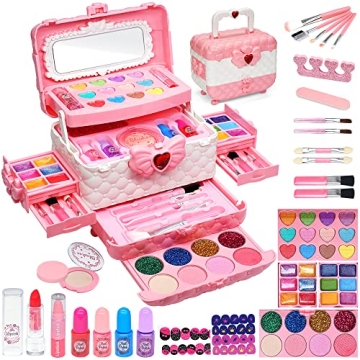Kids Makeup Kit for Girl - Kids Makeup Kit Toys for Girls,Play Real Makeup Girls Toys, Washable Make...