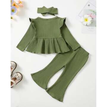 Cute Fall Winter Outfit Set for Baby Girls 6-36 Months