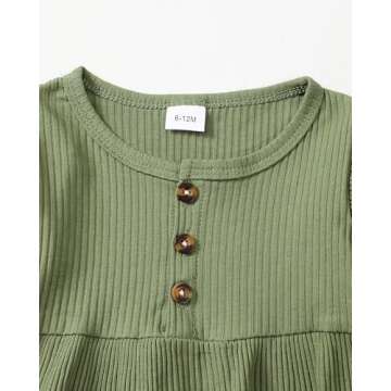 Cute Fall Winter Outfit Set for Baby Girls 6-36 Months