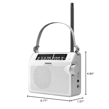 Sangean Compact Analog Portable Radio with Superior Sound