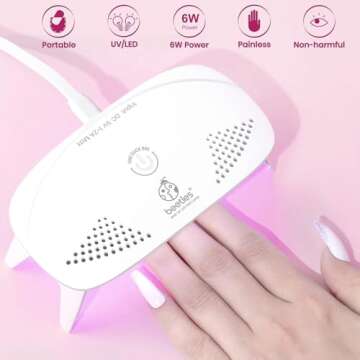 Beetles Uv Light for Nails Mini Nail Lamp Poly Nail Gel Curing Lamp Nail Gel Portable UV Led Nail La...