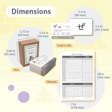 CARDDIA Hiragana Flash Cards for Language Learners