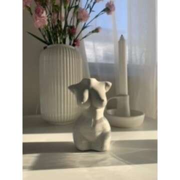 Couture Gems White Vase Small Female Body Vase Female Form Cute Bud Flower Vases Body Vase Vase Mode...