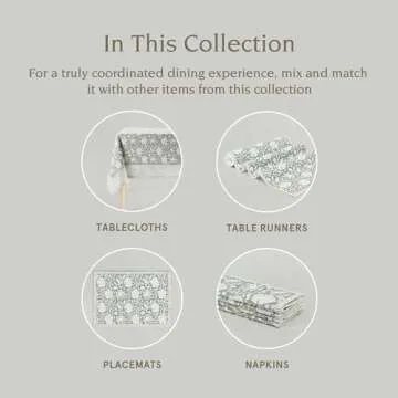 over&back Hand-Blocked Printed Cotton Cloth Napkins - Washable Napkins Set for Mixing, Matching, and Creating a Custom Home Decor Tablescape - Green Floral