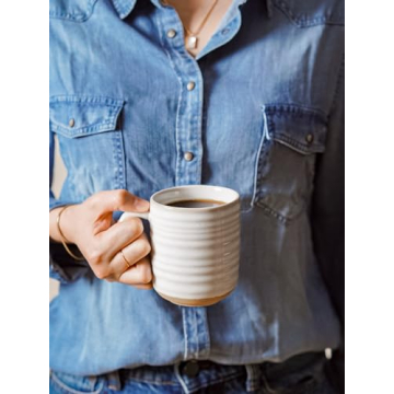 LE TAUCI Ceramic Coffee Mugs Set of 4 for Gifts