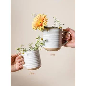 LE TAUCI Ceramic Coffee Mugs Set of 4 for Gifts