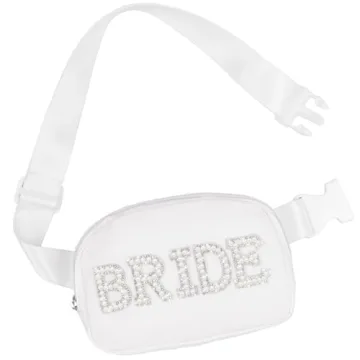 Lamyba Bride Gifts, Bachelorette Gifts for Bride Fanny Pack, Bride to be Gifts for Wedding Day Bache...
