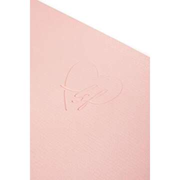 Love Sweat Fitness Premium Yoga Mat | 5mm Pink and Marble Pattern Reversible Non-Slip Exercise Mat for Yoga and Floor Workouts