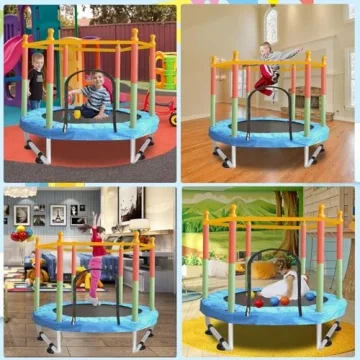 SZBOB Kids Trampoline with Safety Net for Ages 1-8