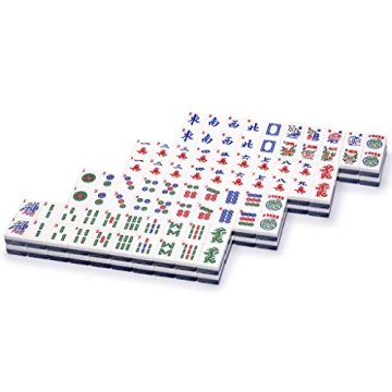Elegant Yellow Mountain Mahjong Tile Set of 166 Tiles