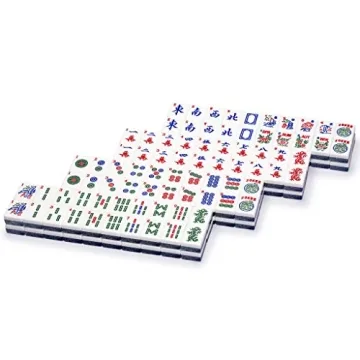 Elegant Yellow Mountain Mahjong Tile Set of 166 Tiles