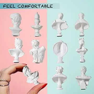 LAGOM HOUSE Greek Bust Statue and Sculptures Set of 10 PCS Greek Bust Statue Decor Roman Resin Mini Greek Mythology Figurine Greek God Statue Bust Small for Decor/Gifts/Drawing