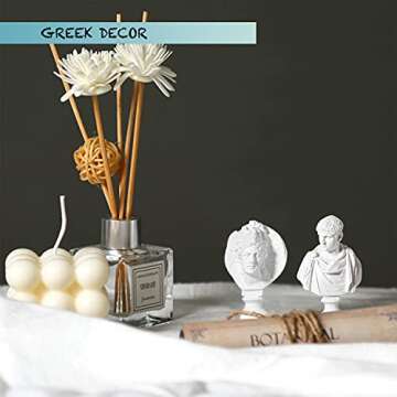 LAGOM HOUSE Greek Bust Statue and Sculptures Set of 10 PCS Greek Bust Statue Decor Roman Resin Mini Greek Mythology Figurine Greek God Statue Bust Small for Decor/Gifts/Drawing