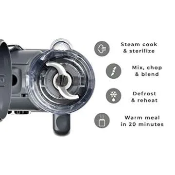 BEABA Babycook Duo Baby Food Maker Large Capacity Cloud