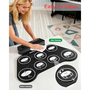 AiJoy Portable Electronic Drum Set for Kids – 7 Pads, Rechargeable