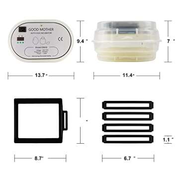 GOOD MOTHER Digital Fully Automatic Egg Incubator 9-12 Chicken Eggs [Fahrenheit] Poultry Hatcher for Chickens Ducks Goose Birds Quail Eggs