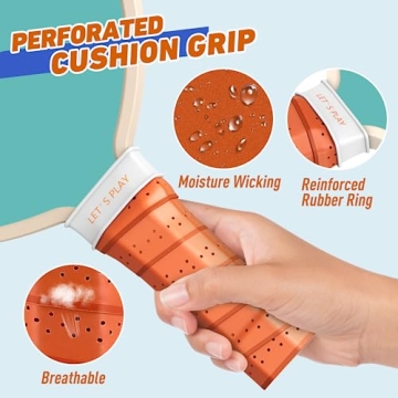 Pickleball Paddles Set of 4, Premium Wood with 4 Indoor & Outdoor Pickleball Balls and 1 Carry Bag, Pickleball Rackets with Ergonomic Cushion Grip for Beginner & Professional Gifts for Women Men Youth