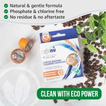 Nespresso Compatible Cleaning Pods. 5 Cleaner Capsules. Improved Coffee Flavor. For Nespresso Origin...