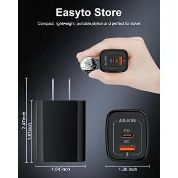 3Pack USB C Charger for Fast Charging iPhone and Samsung