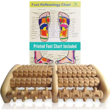 TheraFlow Wooden Foot Massager for Neuropathy, Foot Pain and Plantar Fasciitis Relief | Reflexology ...