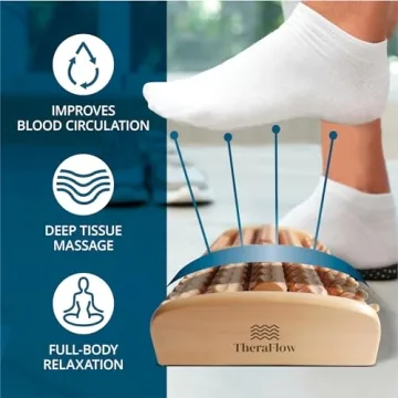 TheraFlow Wooden Foot Massager for Pain Relief and Relaxation