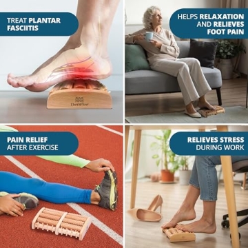 TheraFlow Wooden Foot Massager for Pain Relief and Relaxation