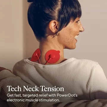 Therabody PowerDot 2.0 Uno, Stim TENS Unit for Pain Relief, Bluetooth Electrical Muscle Stimulation Device, 1 Smart Wireless NMES & TENS Pod for Muscle Pain, Period Cramp and Discomfort Relief (Red)