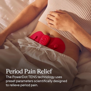 Therabody PowerDot 2.0 Uno, Stim TENS Unit for Pain Relief, Bluetooth Electrical Muscle Stimulation Device, 1 Smart Wireless NMES & TENS Pod for Muscle Pain, Period Cramp and Discomfort Relief (Red)