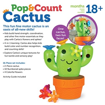 Carlos The Pop & Count Cactus - Engaging Toddler Learning Toy