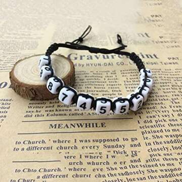 Souarts 300pcs Acrylic Number Beads for DIY Jewelry Bracelet Making Supplies