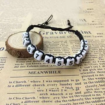 Souarts 300pcs Acrylic Number Beads for DIY Jewelry Bracelet Making Supplies