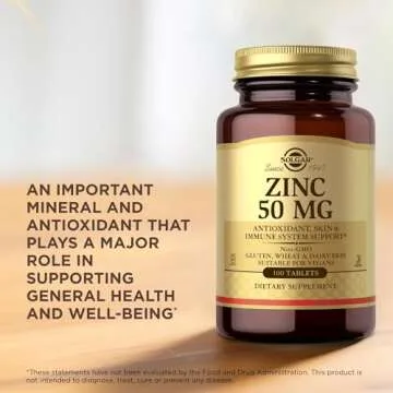 Solgar Zinc 50 Mg Dietary Supplement - 100 Tablets