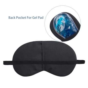 Gejoy 5 Pieces Unicorn Sleeping Mask Blindfold Sleep Mask Eye Mask Cover for Men Women Kids