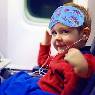 Gejoy 5 Pieces Unicorn Sleeping Mask Blindfold Sleep Mask Eye Mask Cover for Men Women Kids