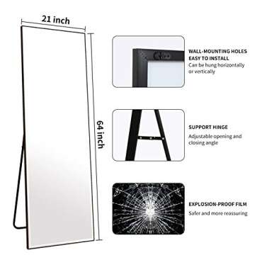 Full Length Mirror 22" x 65" Stylish Home Decor