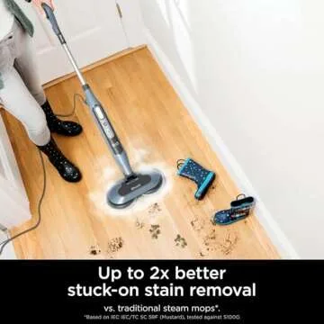 Shark S8000 Steam & Scrub All-in-One Scrubbing and Sanitizing Hard Floor Steam Mop (Renewed)