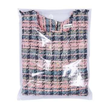 Wowfit 100 Count 12x16 Inch Clear Cellophane Plastic Bags, Resealable Self-Sealing Cello Bags Great ...