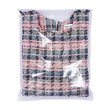 Wowfit 100 Count 12x16 Inch Clear Cellophane Plastic Bags, Resealable Self-Sealing Cello Bags Great ...