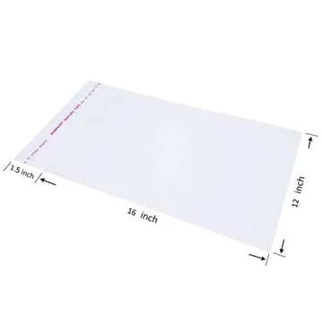 Wowfit 12x16 Clear Cellophane Bags for Packaging and Gifts