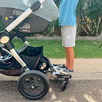 Lascal BuggyBoard Mini Universal Stroller Board, Fits 90% of Strollers, Compatible with UPPAbaby, Bugaboo, No Need for a Double Stroller for Infant and Toddler, Max Weight 66 lbs, Leopard