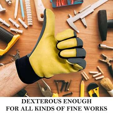 Intra-FIT Deerskin Work Gloves for Comfort and Dexterity