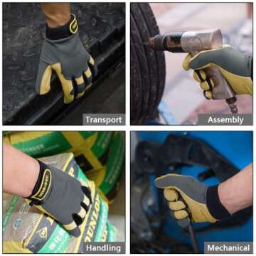 Intra-FIT Deerskin Work Gloves for Comfort and Dexterity