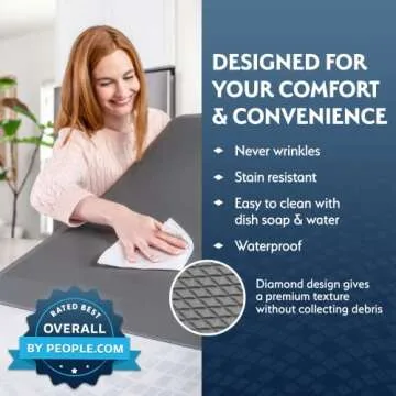 Sky Solutions Anti Fatigue Mat - 3/4" Cushioned Kitchen Rug and Standing Desk Mat & Garage - Non Sli...